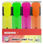 Kores Szövegkiemelő készlet, 0, 5-5 mm, 4 különböző szín