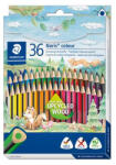 STAEDTLER Színes ceruza készlet, háromszögletű "Noris Colour 187", 36 különböző szín