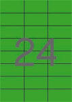 APLI Etikett, 70x37 mm, színes, zöld, 2400 etikett/csomag