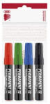 ICO Alkoholos marker készlet, 1-4 mm, vágott "Permanent 12", 4 különböző szín (TICP12V4)
