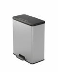Keter Pedálos szemetes, újrahasznosított műanyag, 65 l "Deco bin", fekete/ezüst (KHMU244)