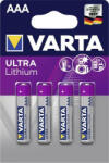 VARTA Elem, AAA mikro, 4 db, lítium "Ultra Lithium (VEULAAA4N)