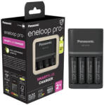 Panasonic Elemtöltő, AA/AAA, 4x2500 mAh AA, gyorstöltő "Eneloop Pro