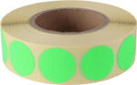  Etikett, 20 mm kör, 1000 etikett/tekercs, zöld - officepantry
