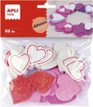 APLI Moosgumi, öntapadó, szívek Kids "Eva Sheets", vegyes színek