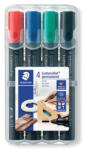 STAEDTLER Alkoholos marker készlet, 2 mm, kúpos "Lumocolor® 352", 4 különböző szín