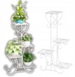  Virágágyás Állvány Fém Álló Loft Növény Könyvespolc 79 CM (KWIETNIK6)