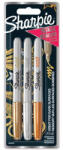 Sharpie Alkoholos marker készlet, 1, 4 mm, kúpos "Metallic", 3 különböző szín (SR1986006)