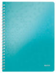 Leitz Spirálfüzet, A4, kockás, 80 lap "Wow", jégkék