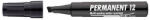 ICO Alkoholos marker, 1-4 mm, vágott "Permanent 12", fekete (TICP12FK)