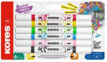 Kores Dekormarker készlet, akril, 1-2 mm, kétvégű " K-Kreative", 6 különböző szín (IK23061)