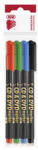 ICO Alkoholos marker készlet, CD/DVD, 0, 5 mm, 4 különböző szín (TICCDV4)