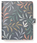 FILOFAX Kalendárium, gyűrűs, betétlapokkal, A5 "Botanical", sötétkék (NFX022646)