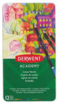 Derwent Színes ceruza készlet, fém doboz "Academy", 12 különböző szín