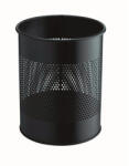 DURABLE Papírkosár, fém, 15 liter, fekete (DB331001)