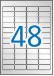 APLI Etikett, 45, 7x21, 2 mm, poliészter, időjárásálló, kerekített sarkú, ezüst, 960 etikett/csomag (LCA10066)