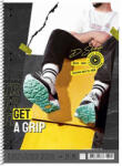 Shkolyaryk Publishing House Spirálfüzet, A4+, kockás, 80 lap "Get a grip", vegyes