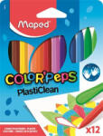 Maped Zsírkréta "Color'Peps" PlastiClean, 12 különböző szín