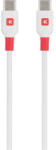 SKROSS Töltőkábel, USB-C/USB-C, 1, 2m, fehér