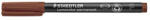 STAEDTLER Alkoholos marker, OHP, 0, 6 mm "Lumocolor® 318 F", barna (TS3187)