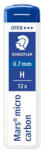 STAEDTLER Grafitbél, H, 0, 7 mm "Mars Micro Carbon 250