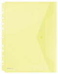 DONAU Irattartó tasak, A4, PP, patentos, lefűzhető, sárga