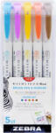 Zebra Ecsetirón készlet, kétvégű ZEBRA "Mildliner Warm", 5 szín (TZ79305) - officepantry