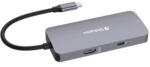 Verbatim USB elosztó-HUB, USB-C PD/1xHDMI/1xRJ45/2xUSB-A 3.2 Gen1
