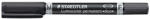 STAEDTLER Alkoholos marker, 0, 6/1, 5 mm, kúpos, kétvégű "Lumocolor® duo 348", fekete (TS3489)