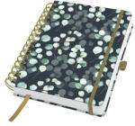 Sigel Spirálfüzet, 168x215 mm, pontrácsos, 120 lap, keményfedeles "Jolie Eucalyptus Night