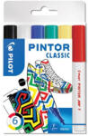 Pilot Dekormarker készlet, 1 mm "Pintor F" 6 különböző klasszikus szín (PDMPTF6)