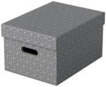 ESSELTE Tárolódoboz, M méret "Home", szürke