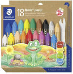 STAEDTLER Zsírkréta, vastag, hatszögletű "Noris Junior 224", 18 különböző szín (TS224C18)