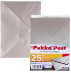 PUKKA PAD Boríték, C6, szilikonos "Silver", ezüst (PUP9065)