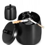 Bedee Vastagított rozsdamentes acél külső hamutartó fedővel