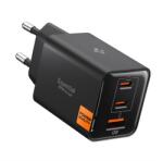 Spigen ESSENTIAL EE473EU hálózati töltő USB+2 Type-C aljzat (47W, PD gyorstöltő 3.0) FEKETE (ACH09465) - bluedigital