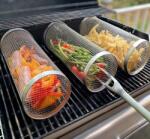  Grillkosár Hengeres Rozsdamentes Acél Grill Tartozékok Bbq (NH07722)
