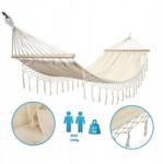 Enero Kerti Függőágy 2 Személyes 200X150CM Rúddal És Miami Ekrü Rojtokkal (5902431018966)