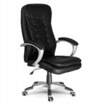  Forgószék Irodai fekete Pu Bőr króm Lábazat irodai Szék! (444 OLD MILO)