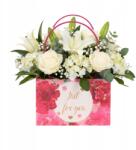 Trend-Deco Just For You papír virágos ajándéktasak Valentin napra születésnapra