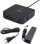 i-tec Docking Station I-TEC Statie de andocare I-TEC USB-C DP Dual HDMI cu alimentare 100W si incarcator universal 100W, 290571, 5xUSB-A, 2xUSB-C, 2xHDMI, 1xDisplayport, RJ45, 3.5mm jack (C31TRIVIDPRO100W)