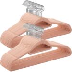 SONGMICS Bársony vállfa, csúszásmentes ruhaakasztó 50 darab, világos rózsaszín (CRF50PK) - vasbutor
