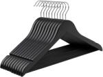 SONGMICS Vállfák, ruhaakasztók, 10 db-os, fekete és ezüst (CRW02B10)