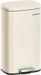 SONGMICS Konyhai szemetes, 30 literes, pedálos, fedeles, homokbézs (LTB03A02) - vasbutor
