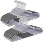 SONGMICS Csúszásmentes nagy teherbírású műanyag vállfák 50 db-os csomag, világos és sötétszürke (CRP20G50)