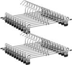 SONGMICS Fém nadrágfogasok 31 cm-es csúszásgátló ruhaakasztók, 20 darabos csomag (CRI003-20)