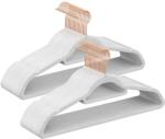 SONGMICS Bársony vállfák, 30 db-os ruhaakasztó készlet, fehér (CRF021W01)