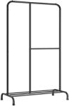 SONGMICS Ruhatartó, ruhaállvány állítható akasztórúddal, fekete (HSR103B01)
