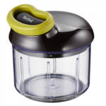 Tefal Ръчен чопър с въже Tefal K1320404, 0.9 л, Автоматично прибиране на въжето, 2 стоманени остриета, Заключване на капака, Черен/зелен (K1320404)