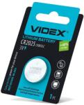 Videx lítium elem CR2025 160mAh, 3V, 20x20x2, 5mm, 1 db-os szett (VID-3438-0)